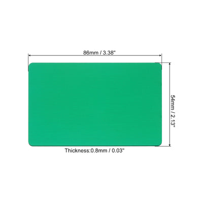 Harfington 0.8mm Metal Business Cards, 12 Pack Laser Engraving Anodized Aluminum, Green