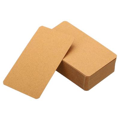 Harfington 3.5" x 2" Blank Paper Business Cards, 90 Pack Small Index Flash Cards , Brown