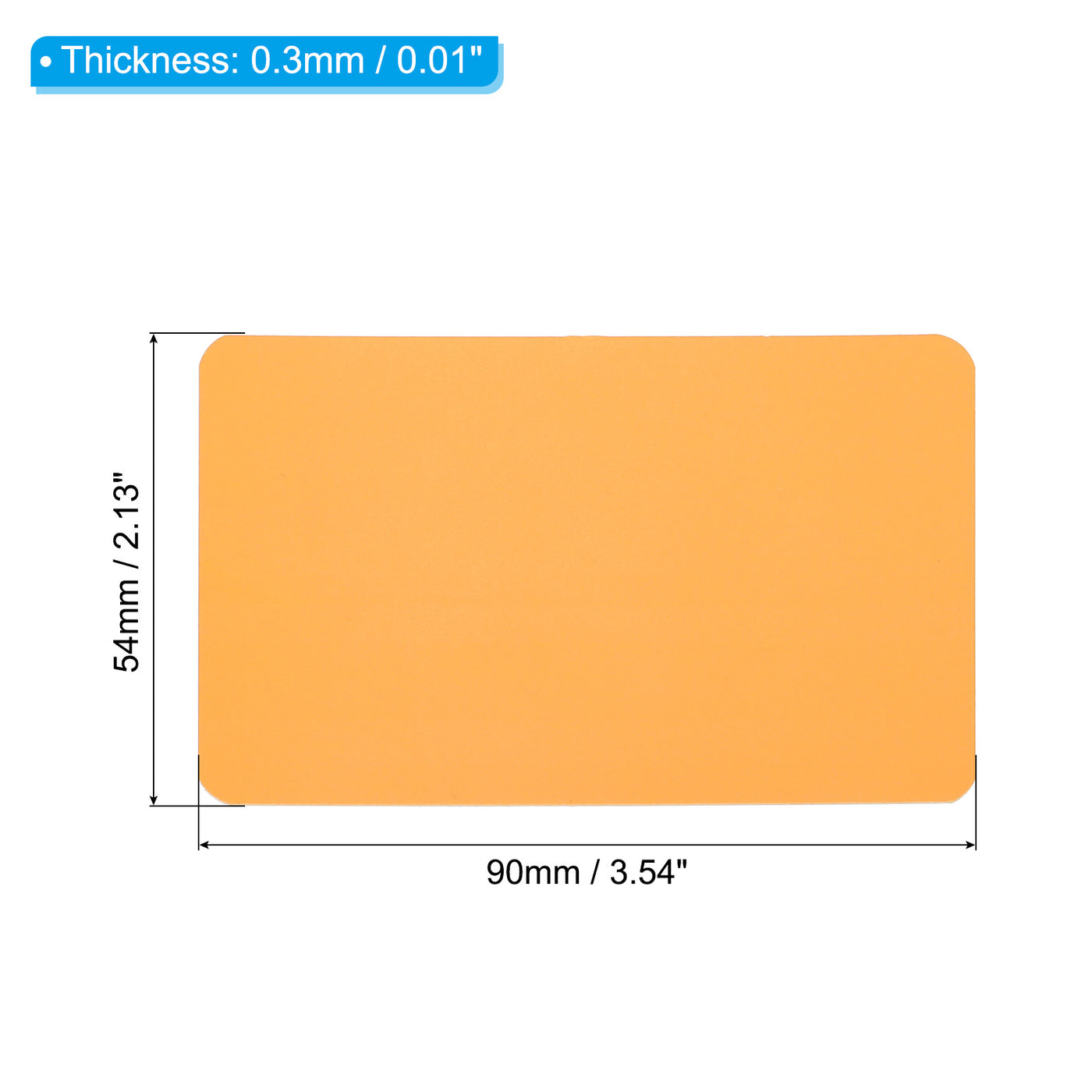 Harfington 3.5" x 2" Blank Paper Business Cards, 90 Pack Small Index Flash Cards , Orange