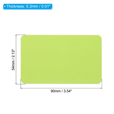 Harfington 3.5" x 2" Blank Paper Business Cards, 90 Pack Small Index Flash Cards , Green