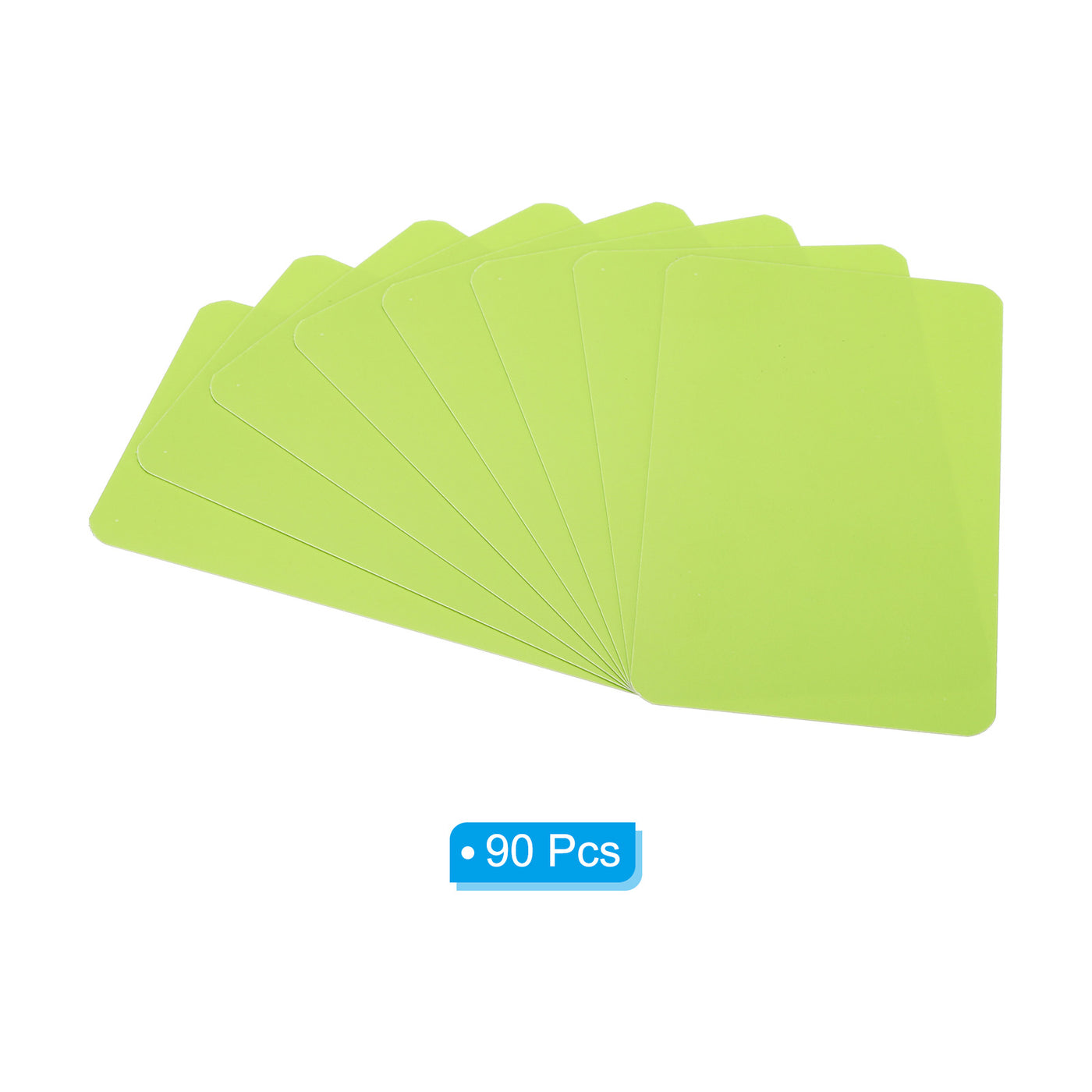 Harfington 3.5" x 2" Blank Paper Business Cards, 90 Pack Small Index Flash Cards , Green