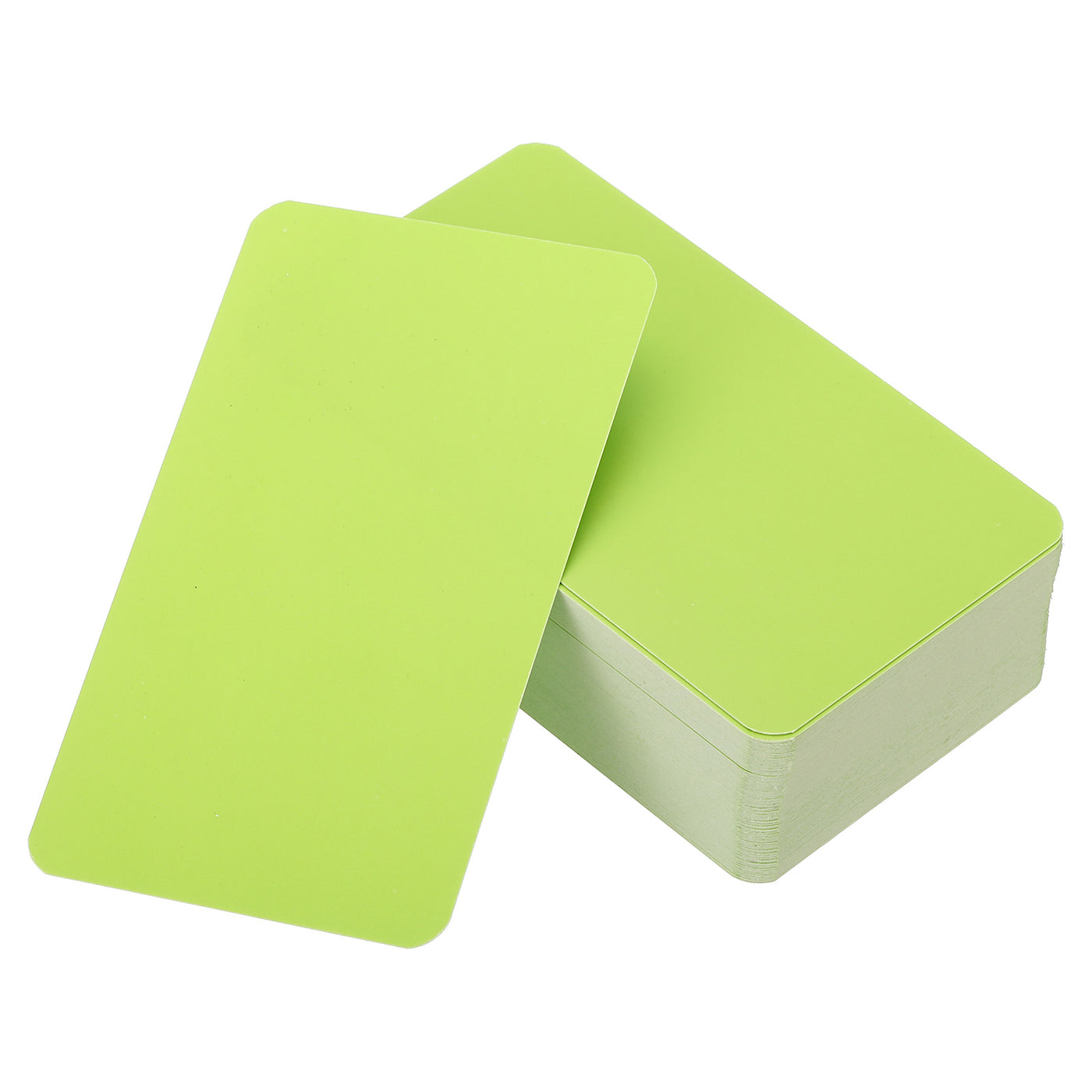 Harfington 3.5" x 2" Blank Paper Business Cards, 90 Pack Small Index Flash Cards , Green