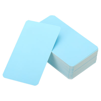 Harfington 3.5" x 2" Blank Paper Business Cards, 90 Pack Small Index Flash Cards , Blue