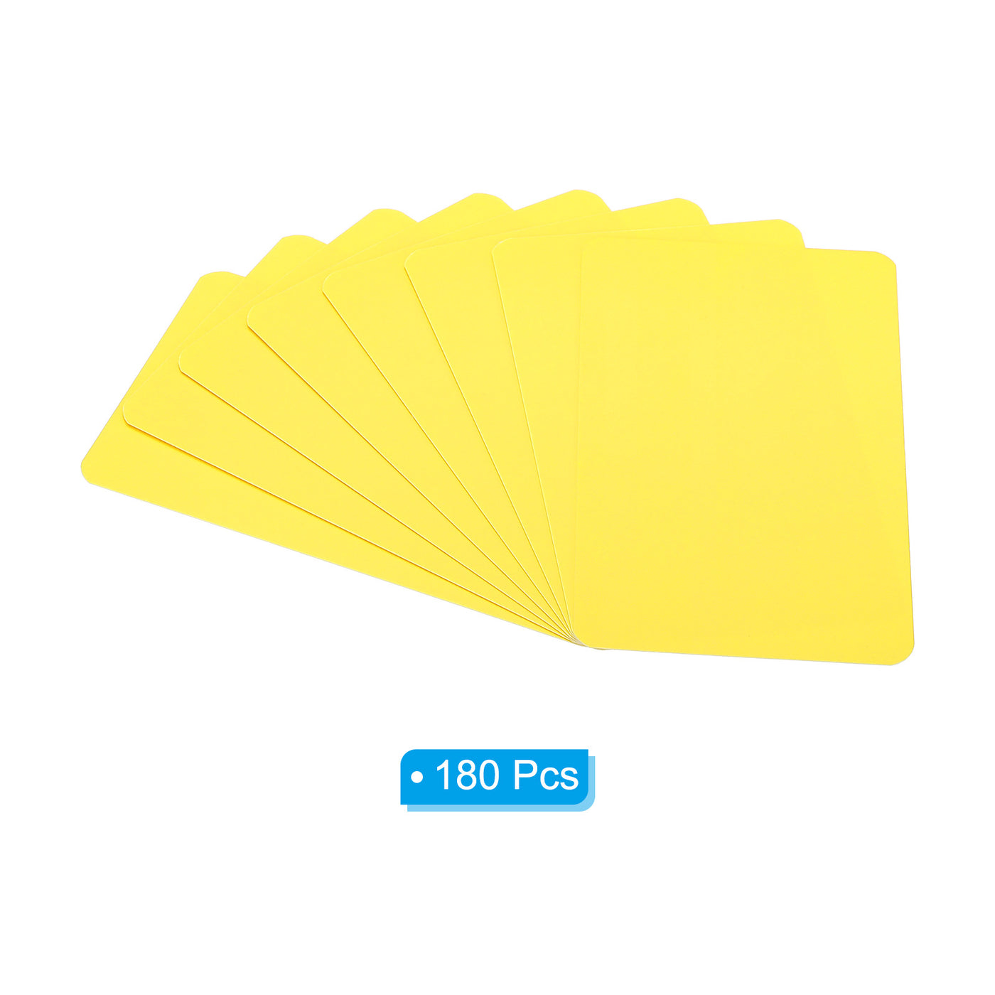 Harfington 3.5" x 2" Blank Paper Business Cards, 180 Pack Small Index Flash Cards , Yellow