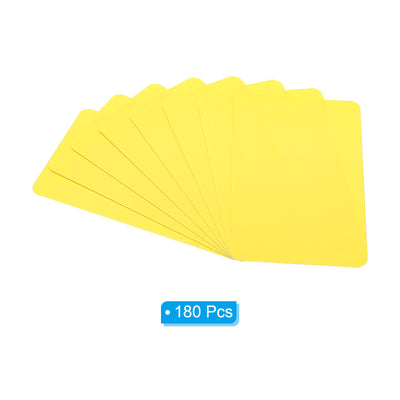 Harfington 3.5" x 2" Blank Paper Business Cards, 180 Pack Small Index Flash Cards , Yellow