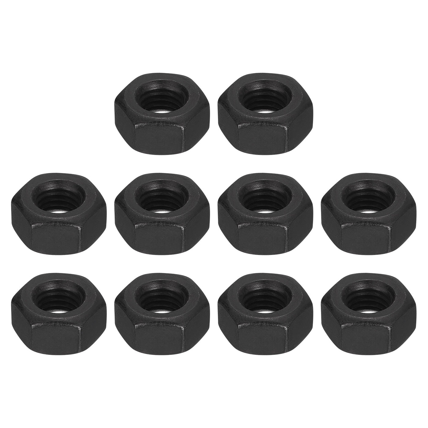 uxcell Uxcell Black Oxide Hexagon Nut for Screw Bolt