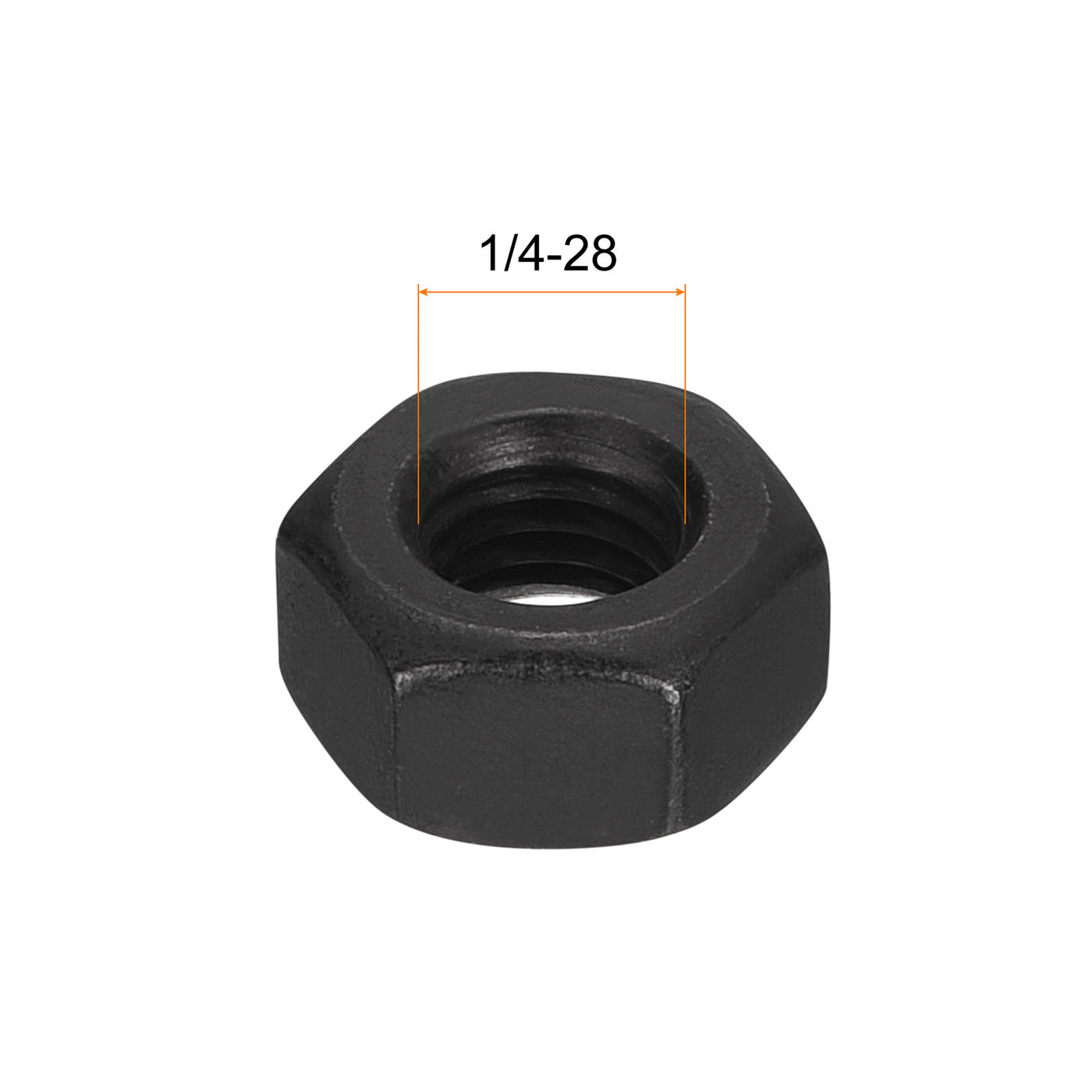 uxcell Uxcell Black Oxide Hexagon Nut for Screw Bolt