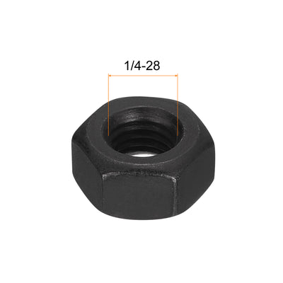 Harfington Uxcell Black Oxide Hexagon Nut for Screw Bolt