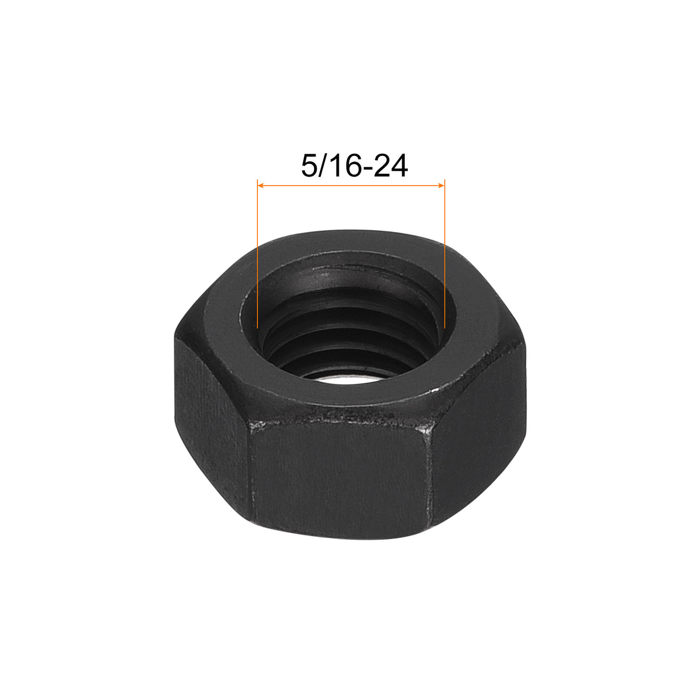 uxcell Uxcell Black Oxide Hexagon Nut for Screw Bolt