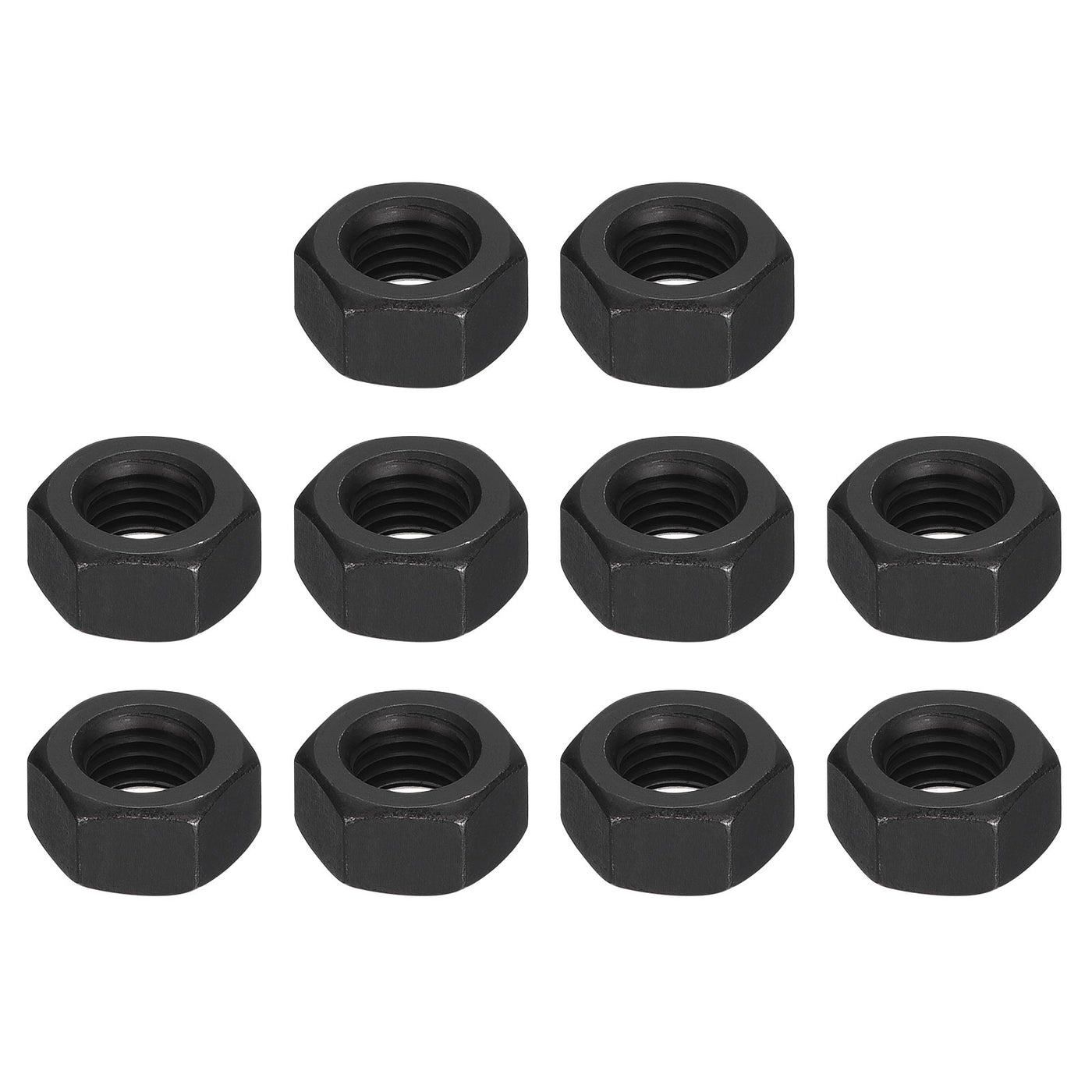 uxcell Uxcell Black Oxide Hexagon Nut for Screw Bolt