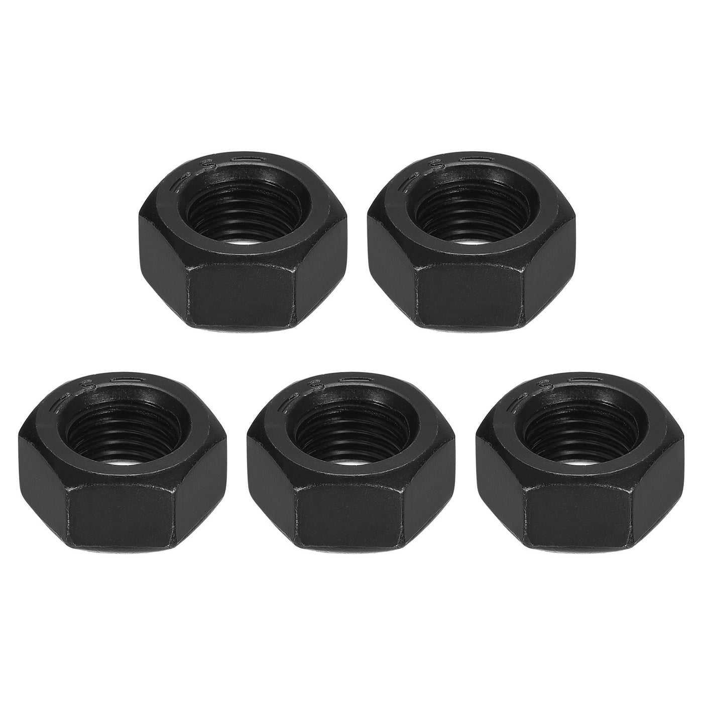 uxcell Uxcell Black Oxide Hexagon Nut for Screw Bolt