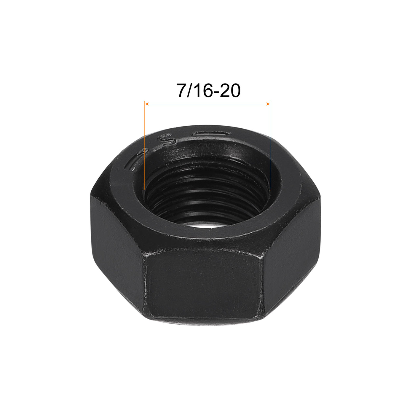 uxcell Uxcell Black Oxide Hexagon Nut for Screw Bolt