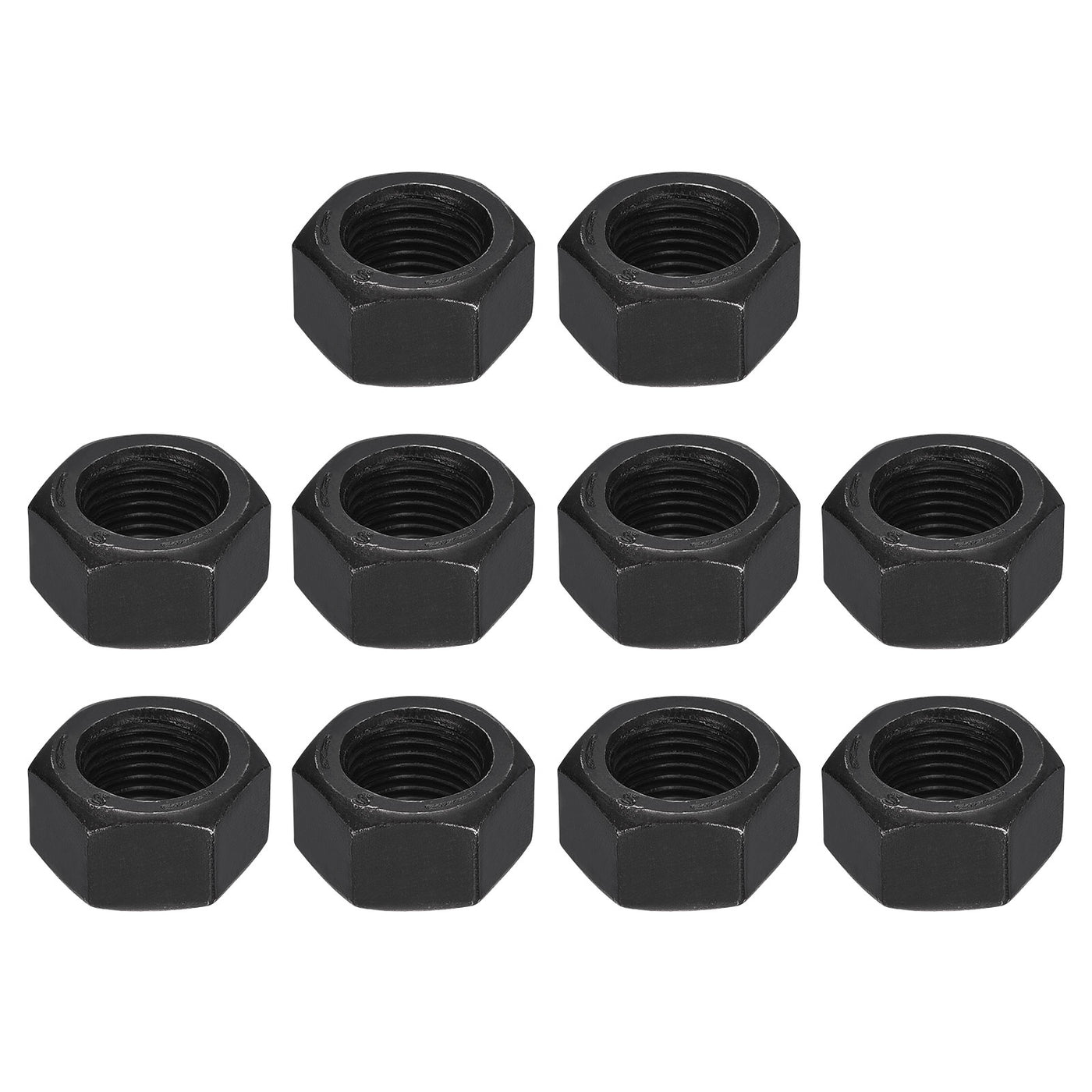 uxcell Uxcell Black Oxide Hexagon Nut for Screw Bolt