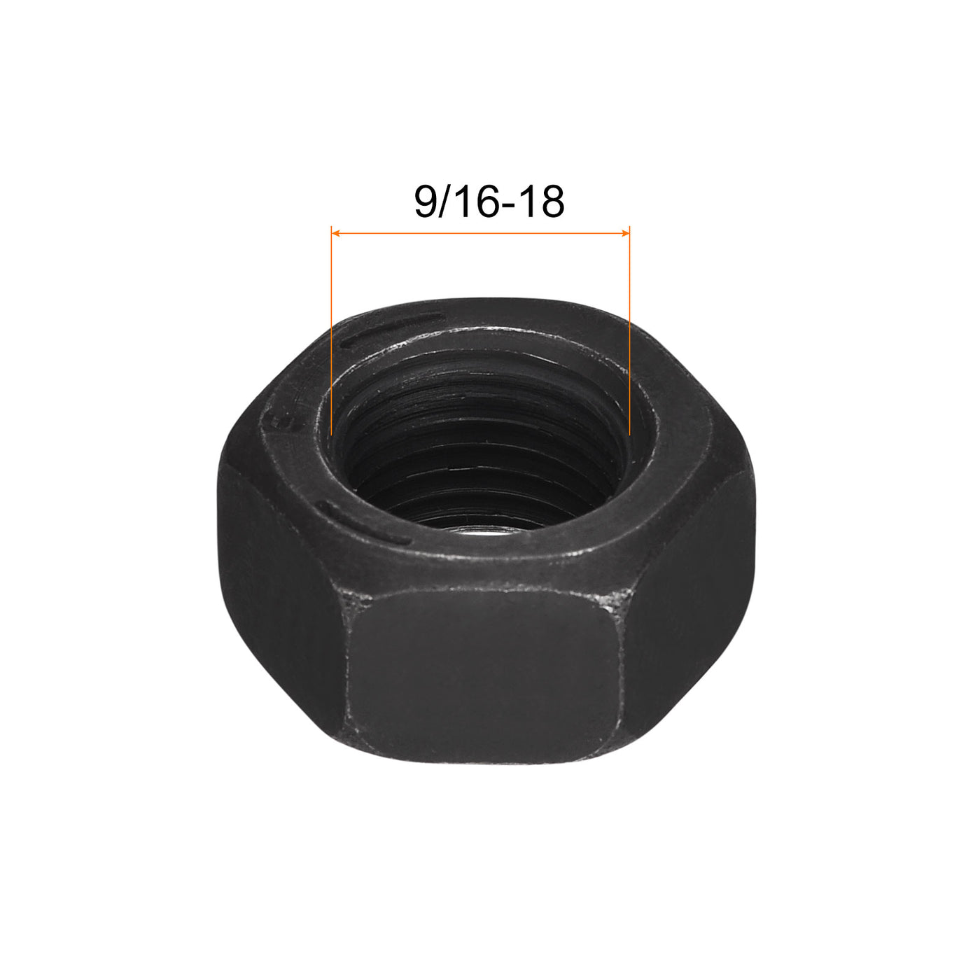 uxcell Uxcell Black Oxide Hexagon Nut for Screw Bolt