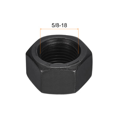 Harfington Uxcell Black Oxide Hexagon Nut for Screw Bolt