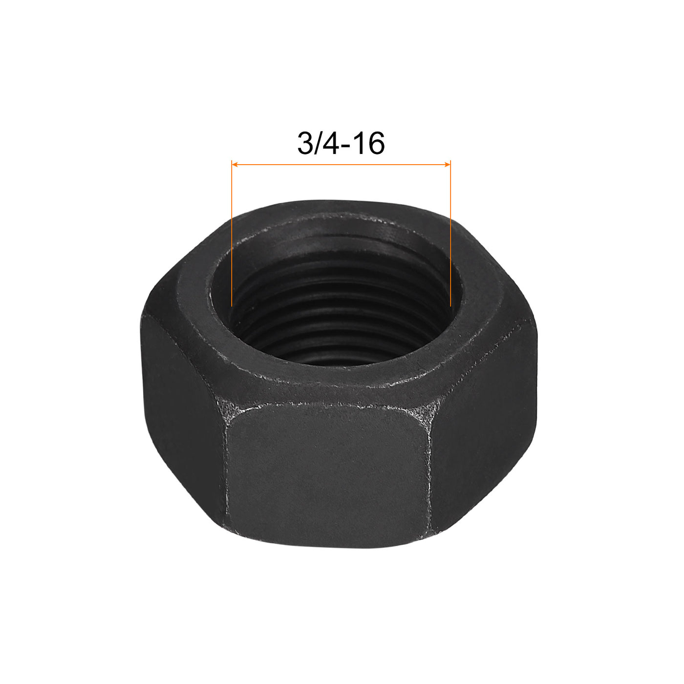 uxcell Uxcell Black Oxide Hexagon Nut for Screw Bolt