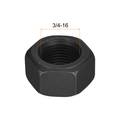 Harfington Uxcell Black Oxide Hexagon Nut for Screw Bolt