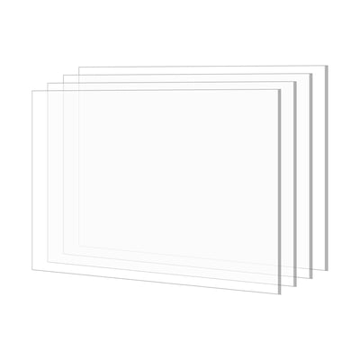 Harfington Acrylic Sheet, 14 Inch x 11 Inch PMMA Clear Crystal Sheets for Photo Frame 4Pcs