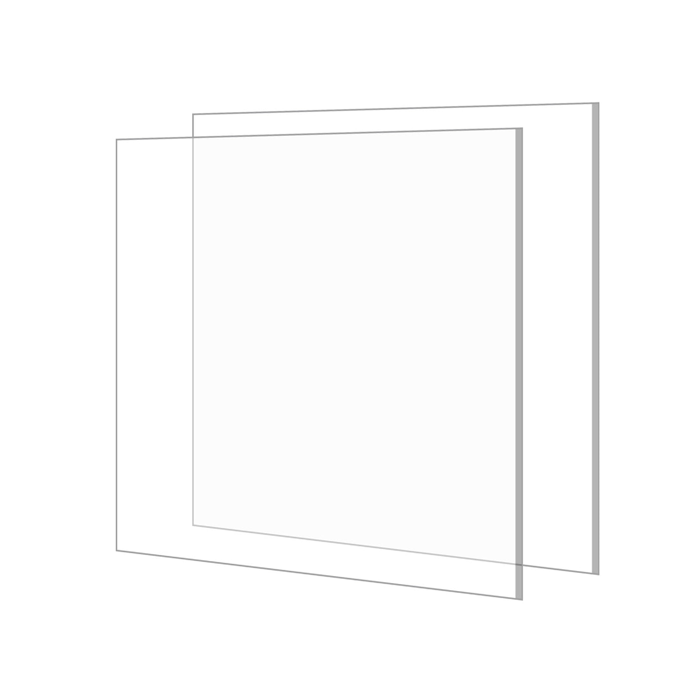 Harfington Acrylic Sheet, 12 Inch x 12 Inch PMMA Clear Crystal Sheets for Photo Frame 2Pcs