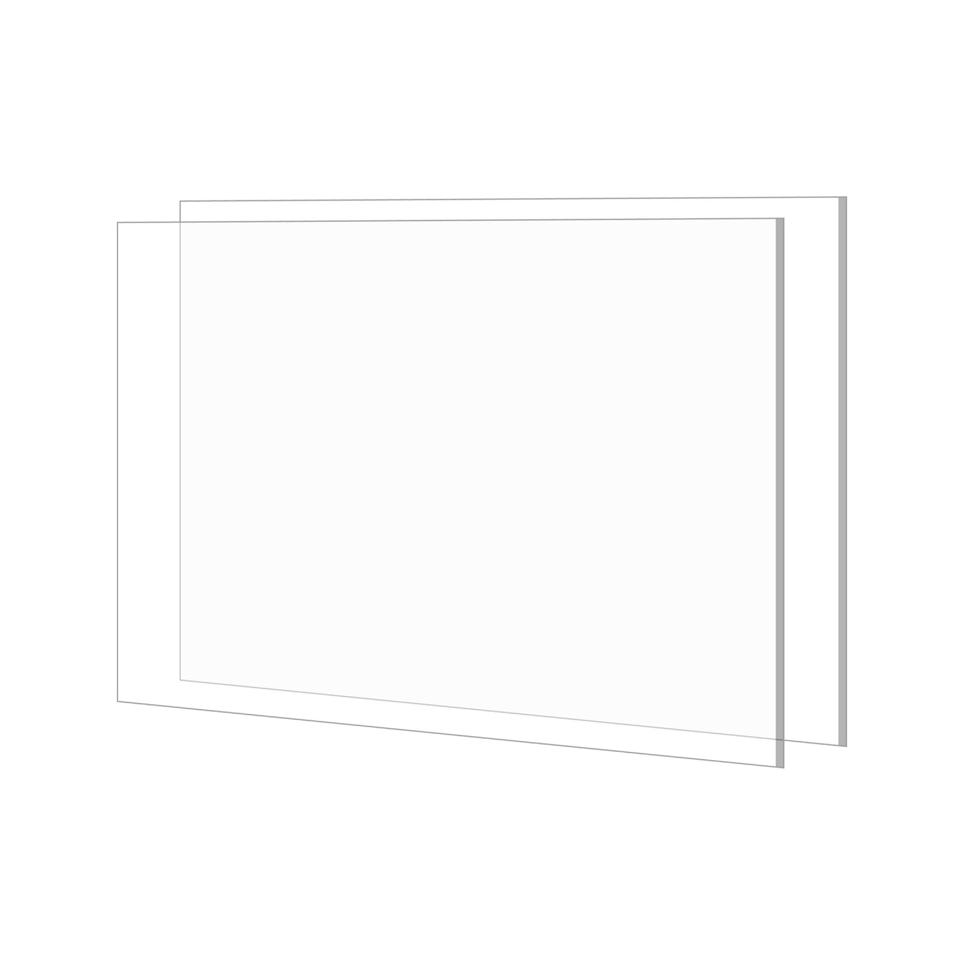 Harfington Acrylic Sheet, 16 Inch x 12 Inch PMMA Clear Crystal Sheets for Photo Frame 2Pcs