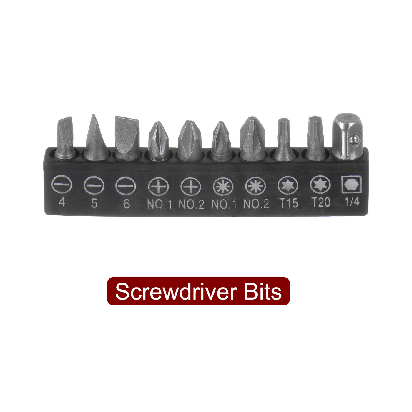 Harfington 10 in 1 Schraubenzieher Bit Set 1/4" Sechskant Schaft Torx Quadratisch Schlitz Kreuzschlitz Pozi Bit