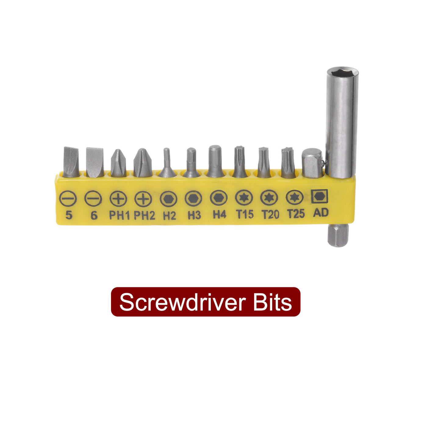 Harfington 13 in 1 Schraubenzieher Bit Set 1/4" Sechskant Schaft Torx Schlitz Kreuzschlitz Bit Set Verlängerung Bit Halter mit 6 Punkte Mini Ratschenschlüssel