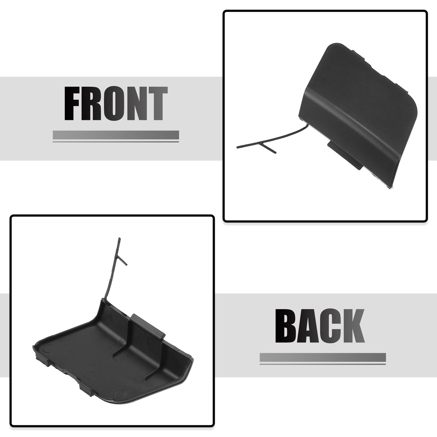 ACROPIX Front Right Auto Bumper Tow Hook Cover Fit for Subaru Forester 2014-2018 57731-SG070 - Pack of 1 Black