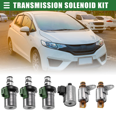 Harfington Transmission Solenoids, for Ford Focus, Metal, NO.XS4Z7H148AA, Titanium Tone, 6 Pcs