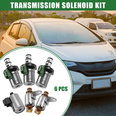 Harfington Transmission Solenoids, for Ford Focus, Metal, NO.XS4Z7H148AA, Titanium Tone, 6 Pcs