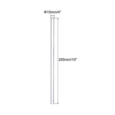 Harfington Acrylic Round Rod,10mm Diameter 10-inch Length,Clear,Solid Plastic PMMA Bar Stick Acrylic Dowel Rods for DIY Crafts Lighting Fixture Handicraft 24pcs