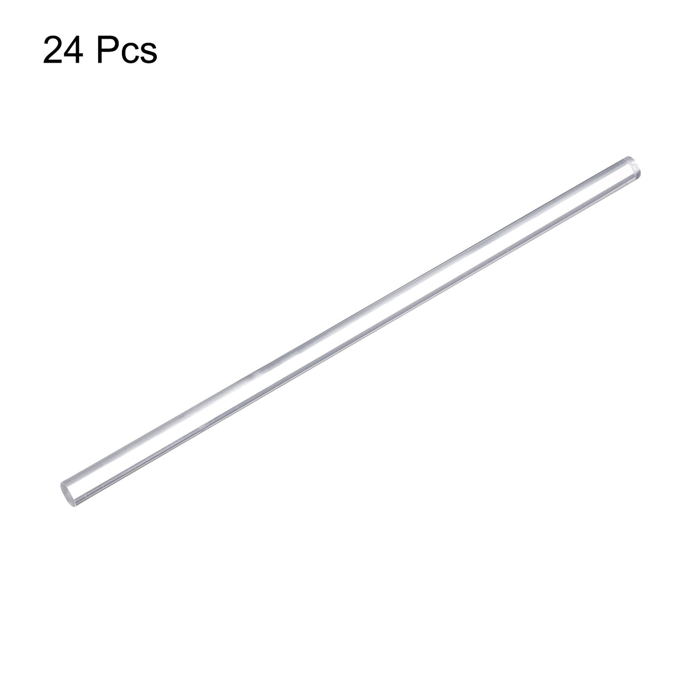 Harfington Acrylic Round Rod,10mm Diameter 10-inch Length,Clear,Solid Plastic PMMA Bar Stick Acrylic Dowel Rods for DIY Crafts Lighting Fixture Handicraft 24pcs