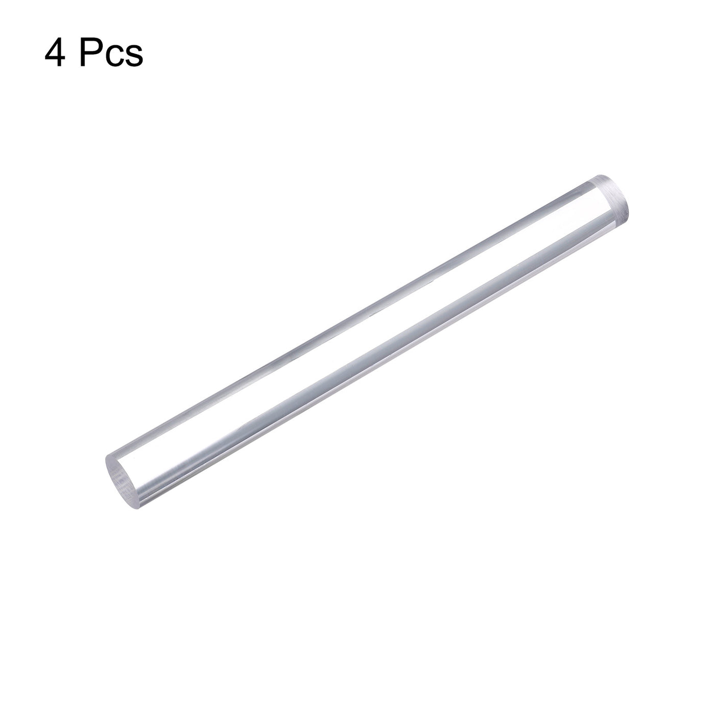 Harfington Acrylic Round Rod,25mm Diameter 10-inch Length,Clear,Solid Plastic PMMA Bar Stick Acrylic Dowel Rods for DIY Crafts Lighting Fixture Handicraft 4pcs