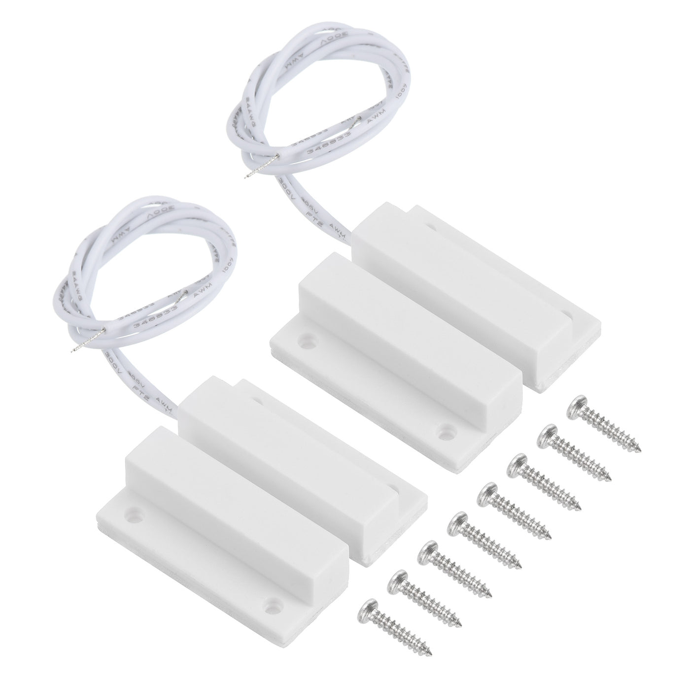 Harfington Magnetic Reed Switch, 2 Sets NO Wired Door Window Contacts