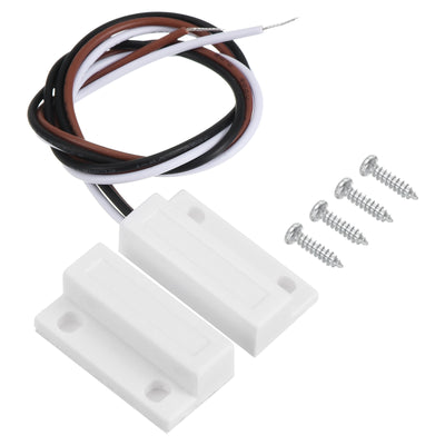 Harfington Magnetic Reed Switch, 1 Set NO NC Wired Door Window Contact Switch