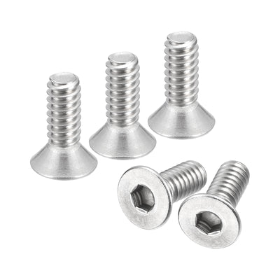 uxcell Uxcell #10-24x1/2" Flach Senkkopf Steckdose Kappe Schrauben 10Stk 304 Edelstahl Sechskant Steckdose Flachkopf Schrauben Voll Gewinde Senkkopf Bolzen