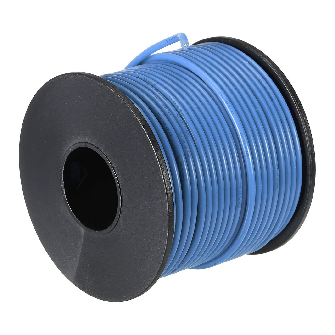 Harfington Silicone Wire 18 AWG Blue Spool 30m Electrical Tinned Copper Wire for Car Model