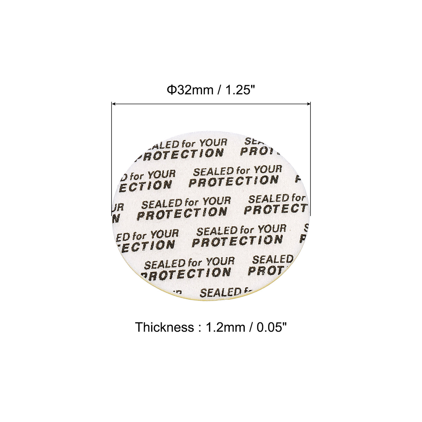 Harfington Foam Lid Liner, Foam Resistant Tamper Pressure Sensitive Seal with Dustproof Paper Back for Bottle Cap