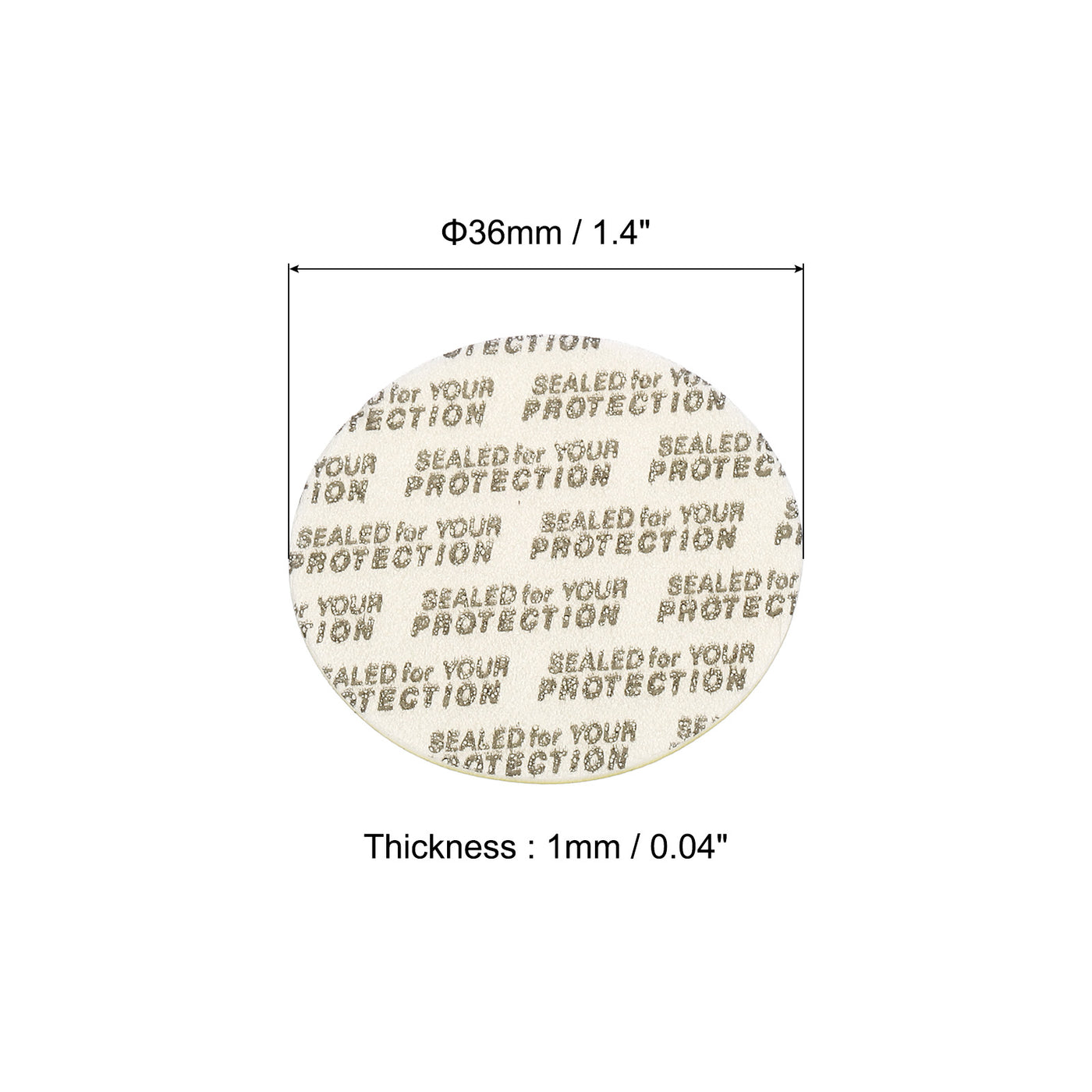 Harfington Foam Lid Liner, Foam Resistant Tamper Pressure Sensitive Seal with Dustproof Paper Back for Bottle Cap Liners