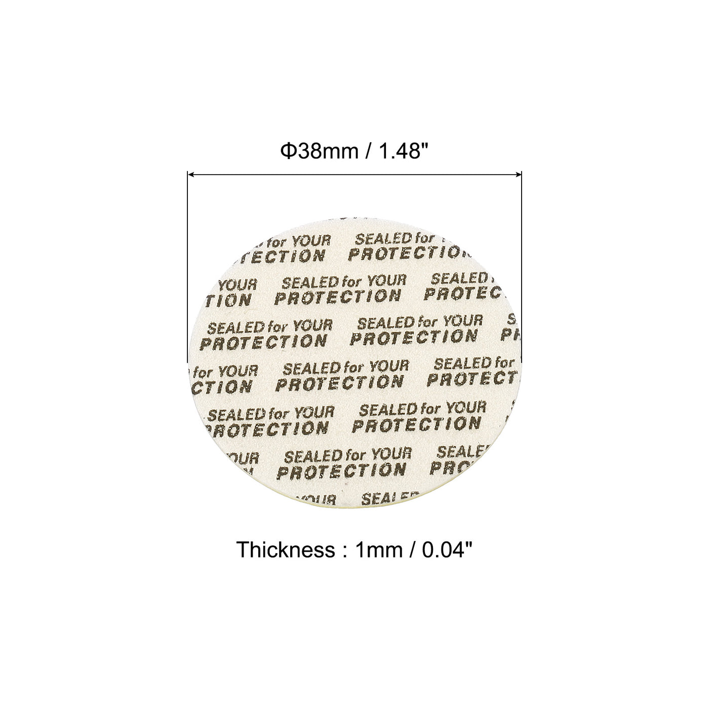 Harfington Foam Lid Liner, Foam Resistant Tamper Pressure Sensitive Seal with Dustproof Paper Back for Bottle Cap Liners