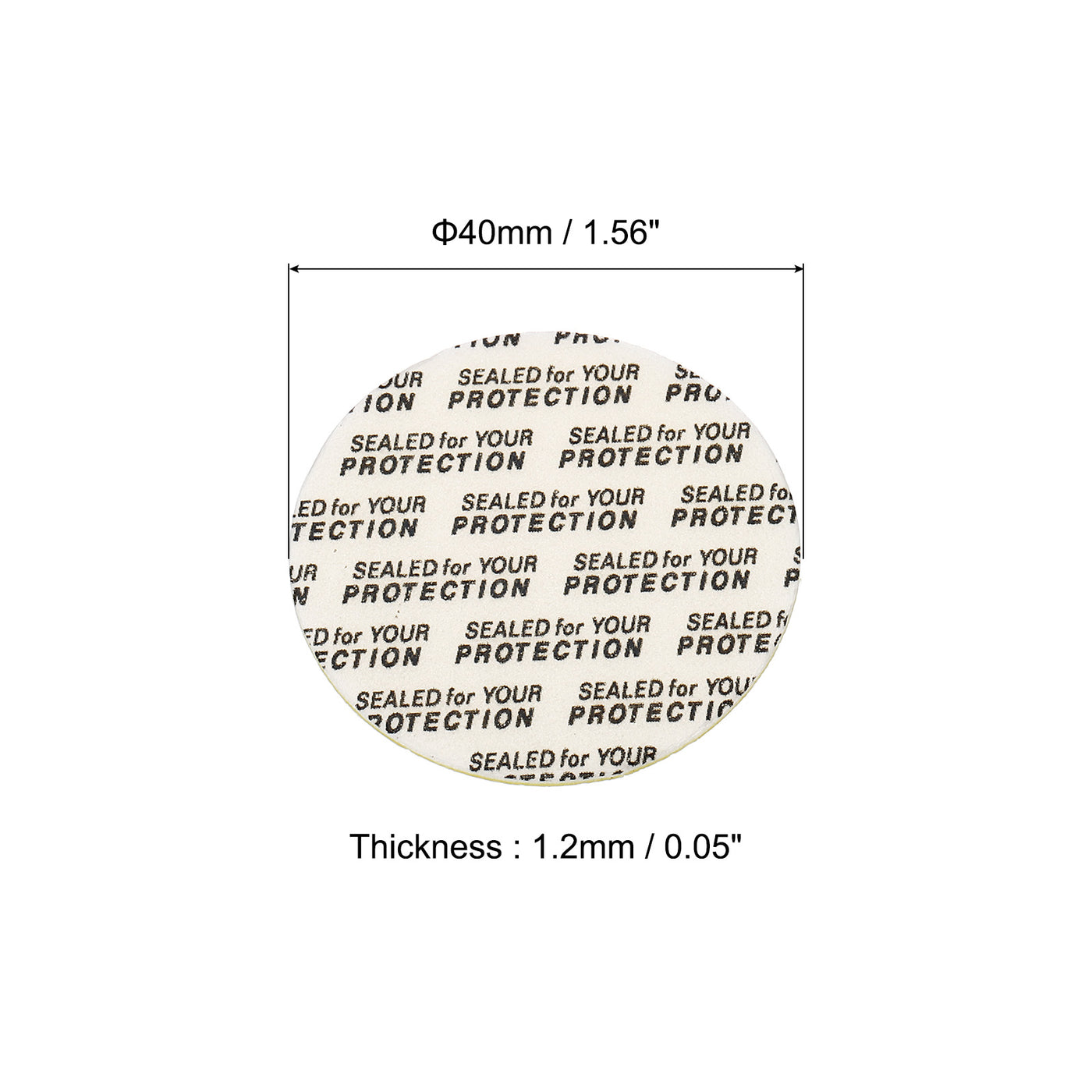 Harfington Foam Lid Liner, Foam Resistant Tamper Pressure Sensitive Seal with Dustproof Paper Back for Bottle Cap