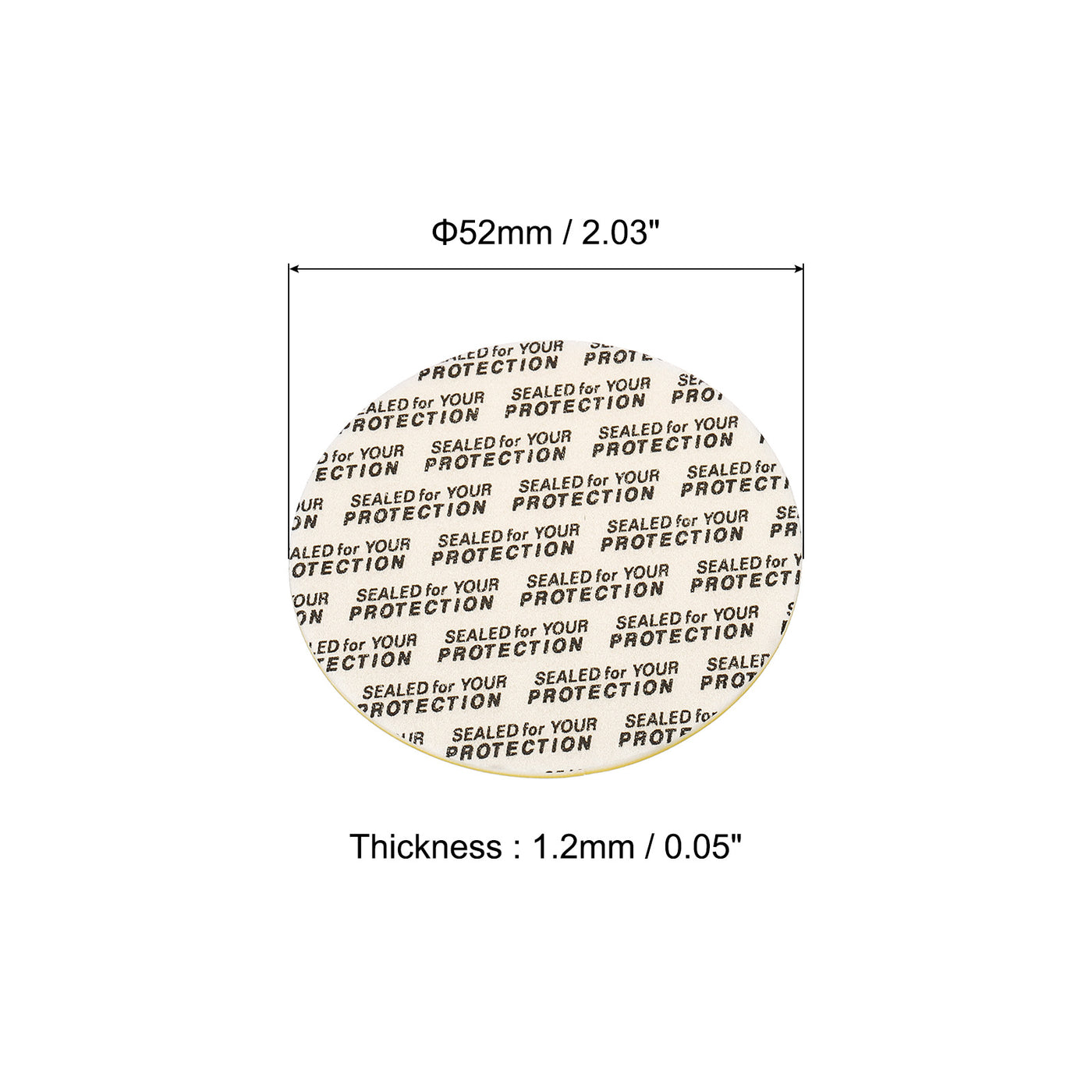 Harfington Foam Lid Liner, Foam Resistant Tamper Pressure Sensitive Seal with Dustproof Paper Back for Bottle Cap