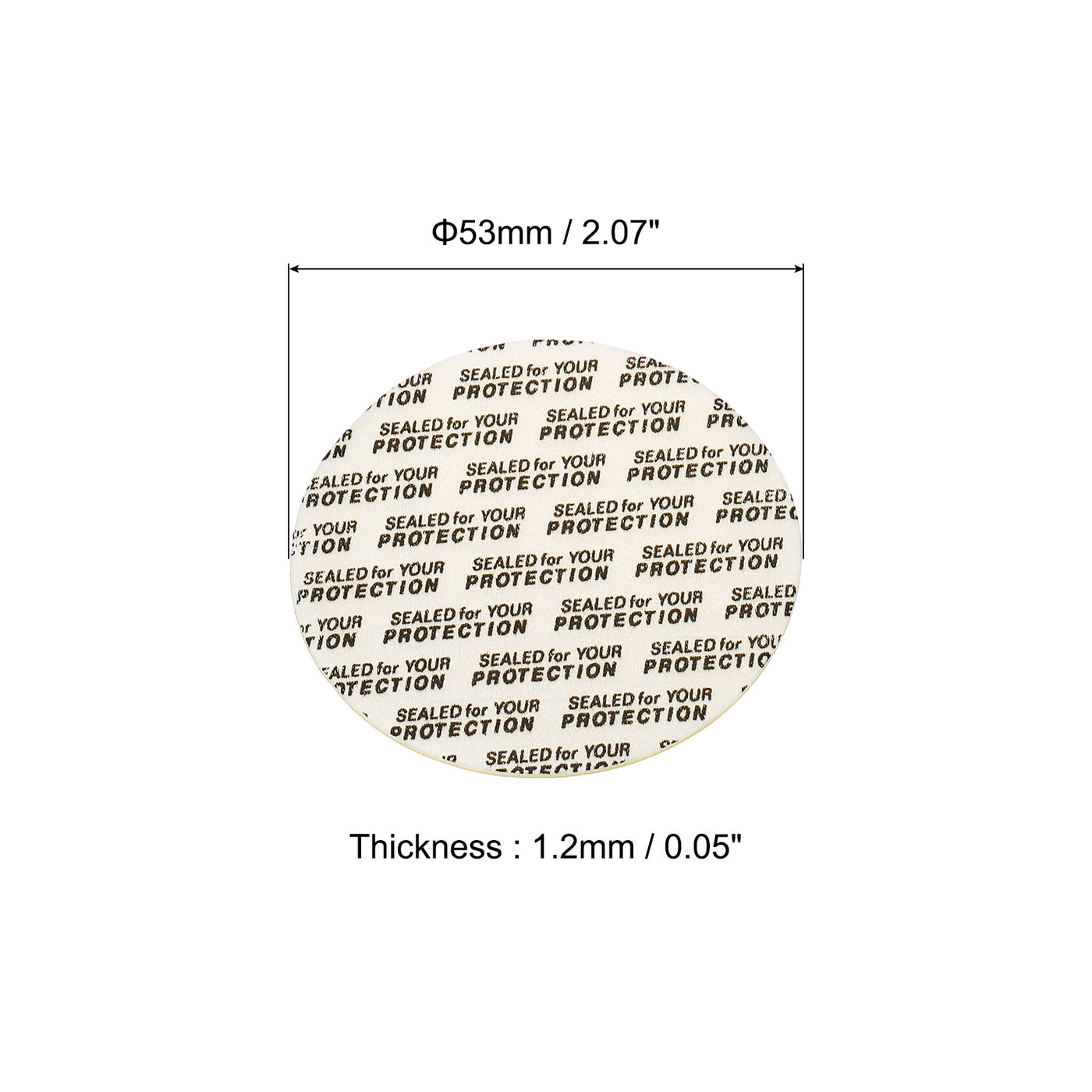 Harfington Foam Lid Liner, Foam Resistant Tamper Pressure Sensitive Seal with Dustproof Paper Back for Bottle Cap