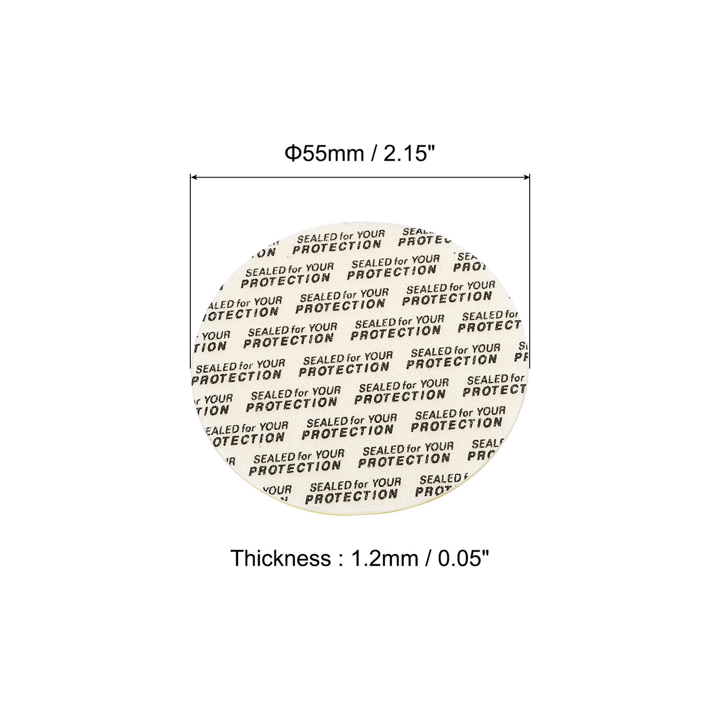 Harfington Foam Lid Liner, Foam Resistant Tamper Pressure Sensitive Seal with Dustproof Paper Back for Bottle Cap