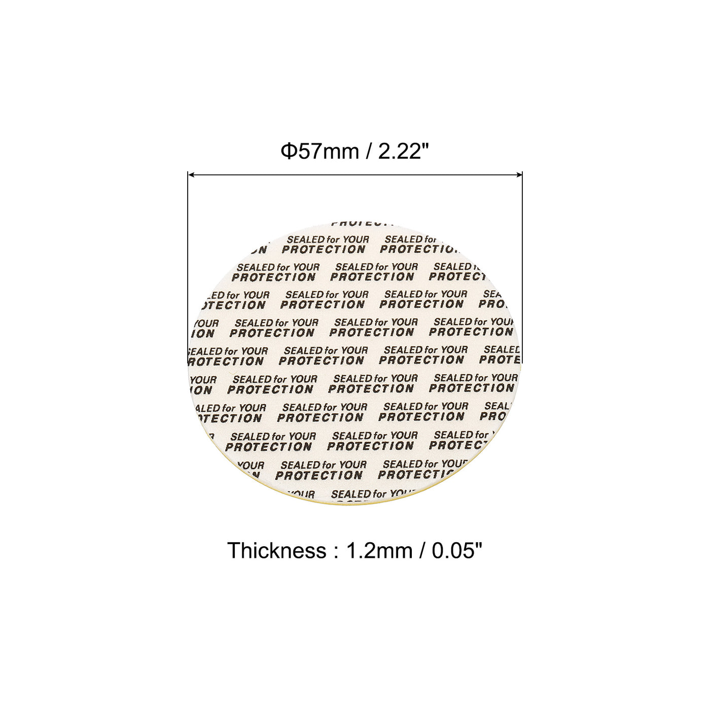 Harfington Foam Lid Liner, Foam Resistant Tamper Pressure Sensitive Seal with Dustproof Paper Back for Bottle Cap