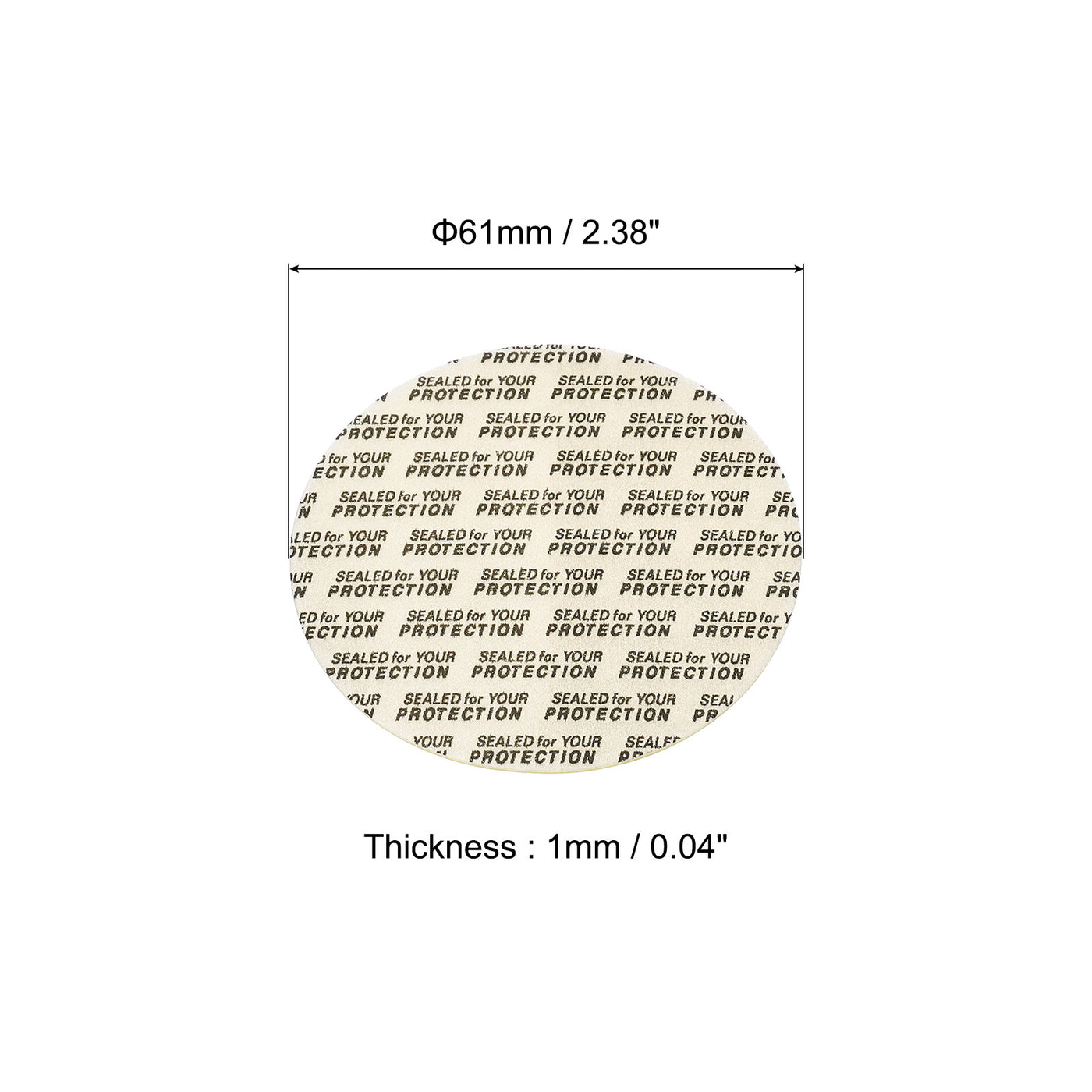 Harfington Foam Lid Liner, Foam Resistant Tamper Pressure Sensitive Seal with Dustproof Paper Back for Bottle Cap Liners