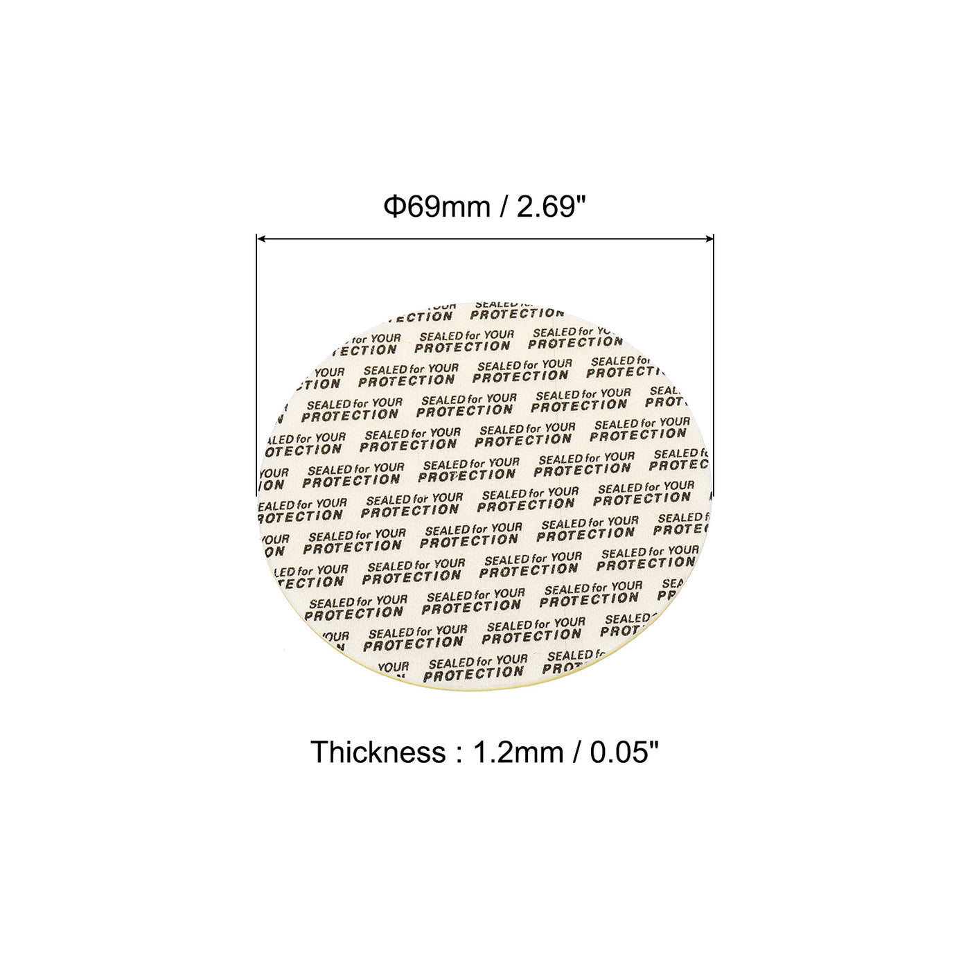 Harfington Foam Lid Liner, Foam Resistant Tamper Pressure Sensitive Seal with Dustproof Paper Back for Bottle Cap