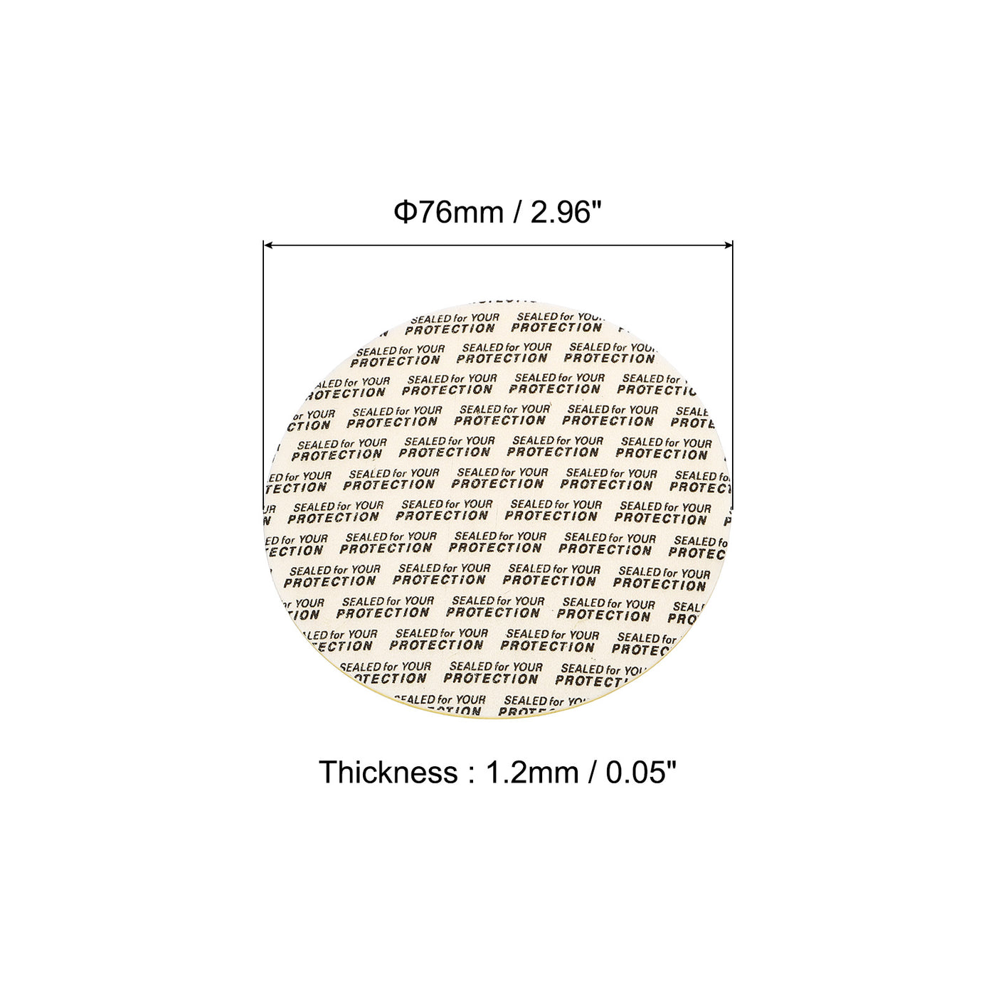 Harfington Foam Lid Liner, Foam Resistant Tamper Pressure Sensitive Seal with Dustproof Paper Back for Bottle Cap