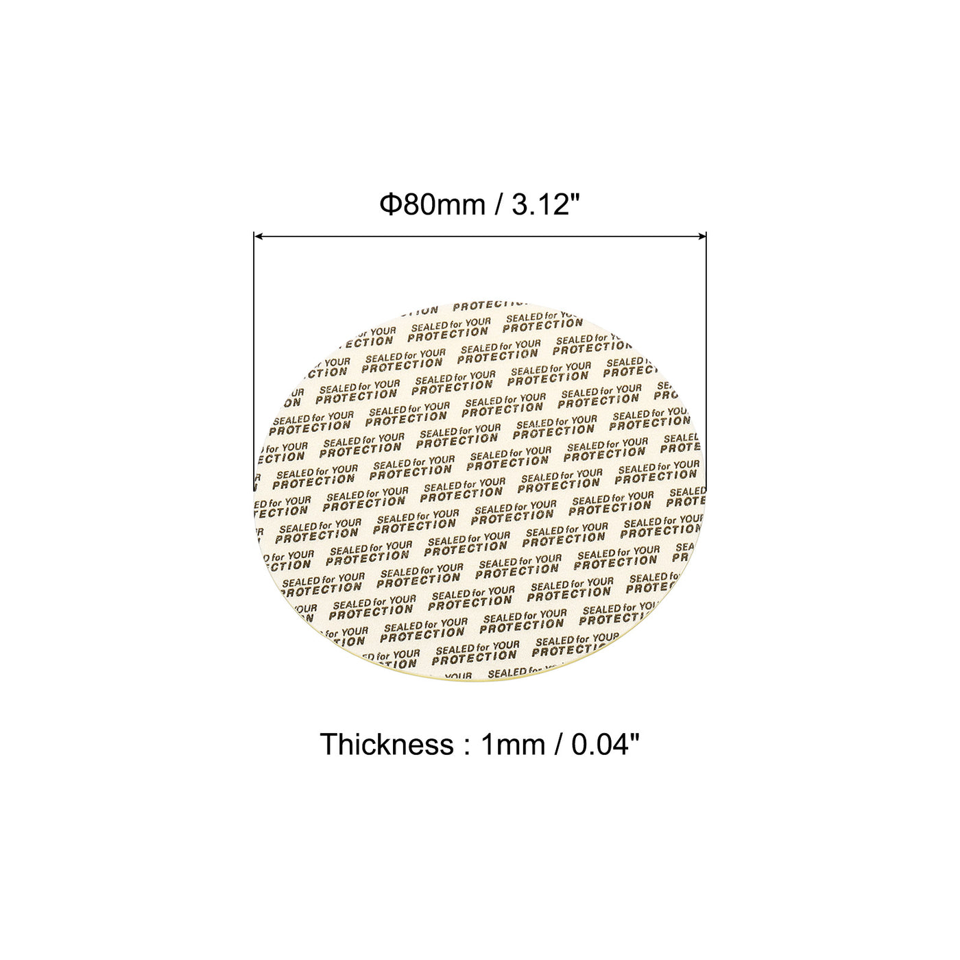 Harfington Foam Lid Liner, Foam Resistant Tamper Pressure Sensitive Seal with Dustproof Paper Back for Bottle Cap Liners