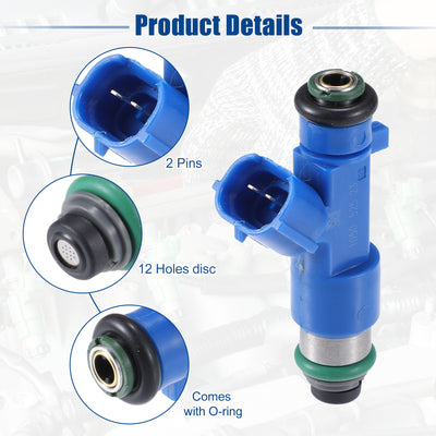 Harfington Car Fuel Injector Nozzle Replacement Fit for Nissan GT-R 3.8L V6 GR6 TT COUPE 2022-2023 16600-JF00A - Pack of 1 Blue