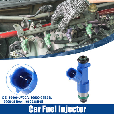 Harfington Car Fuel Injector Nozzle Replacement Fit for Nissan GT-R 3.8L V6 GR6 TT COUPE 2022-2023 16600-JF00A - Pack of 1 Blue